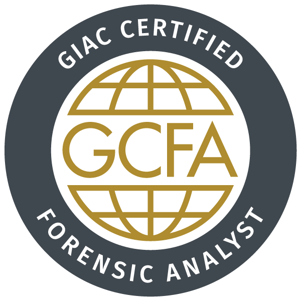 GCFA (GIAC Certified Forensic Analyst) logo