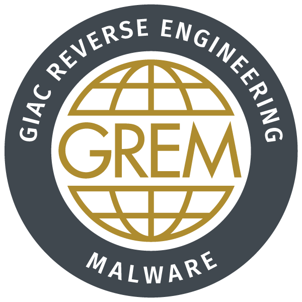 GREM (GIAC Reverse Engineering Malware) logo
